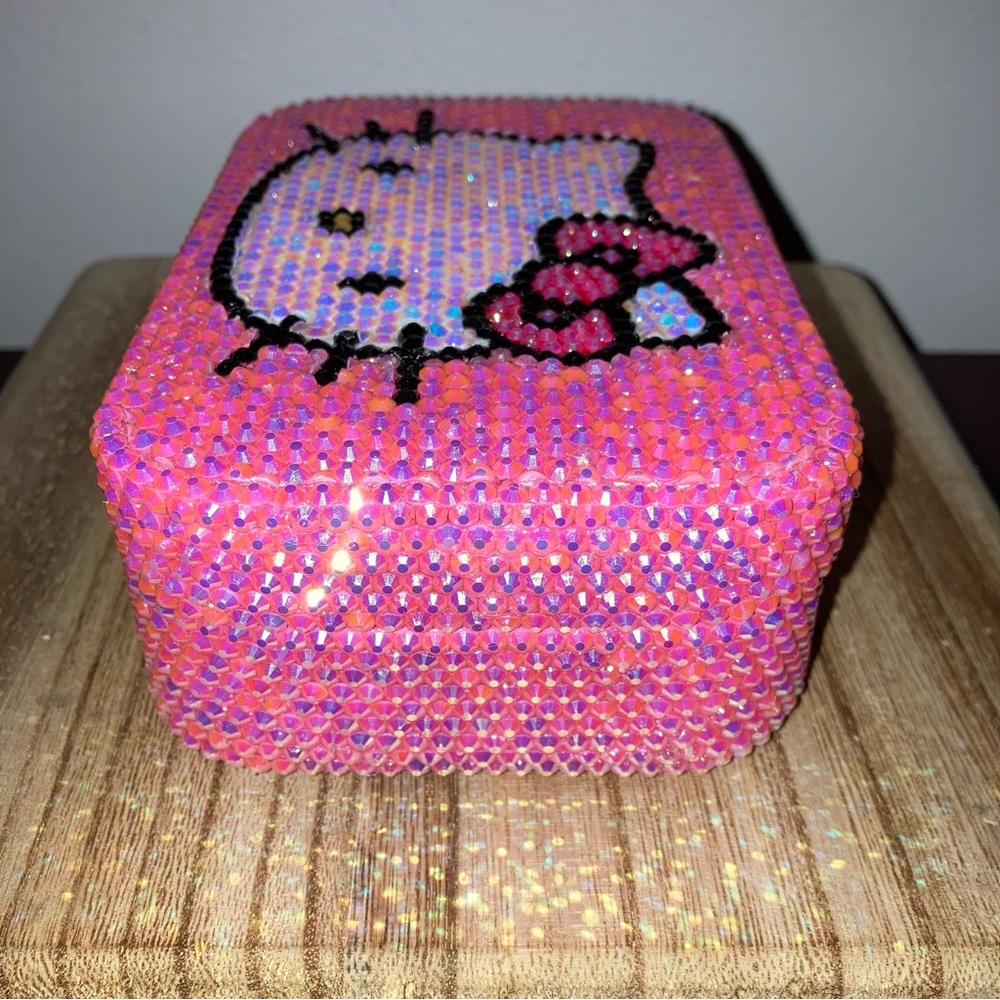 Hello Kitty Jewelry Box Organizer Y2K Pink Crystal Special Edition Sanrio Cat - Picture 10 of 17